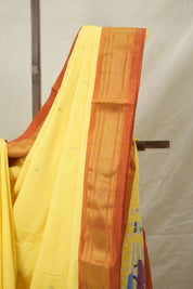 Yellow Paithani Saree - SRYCPS706