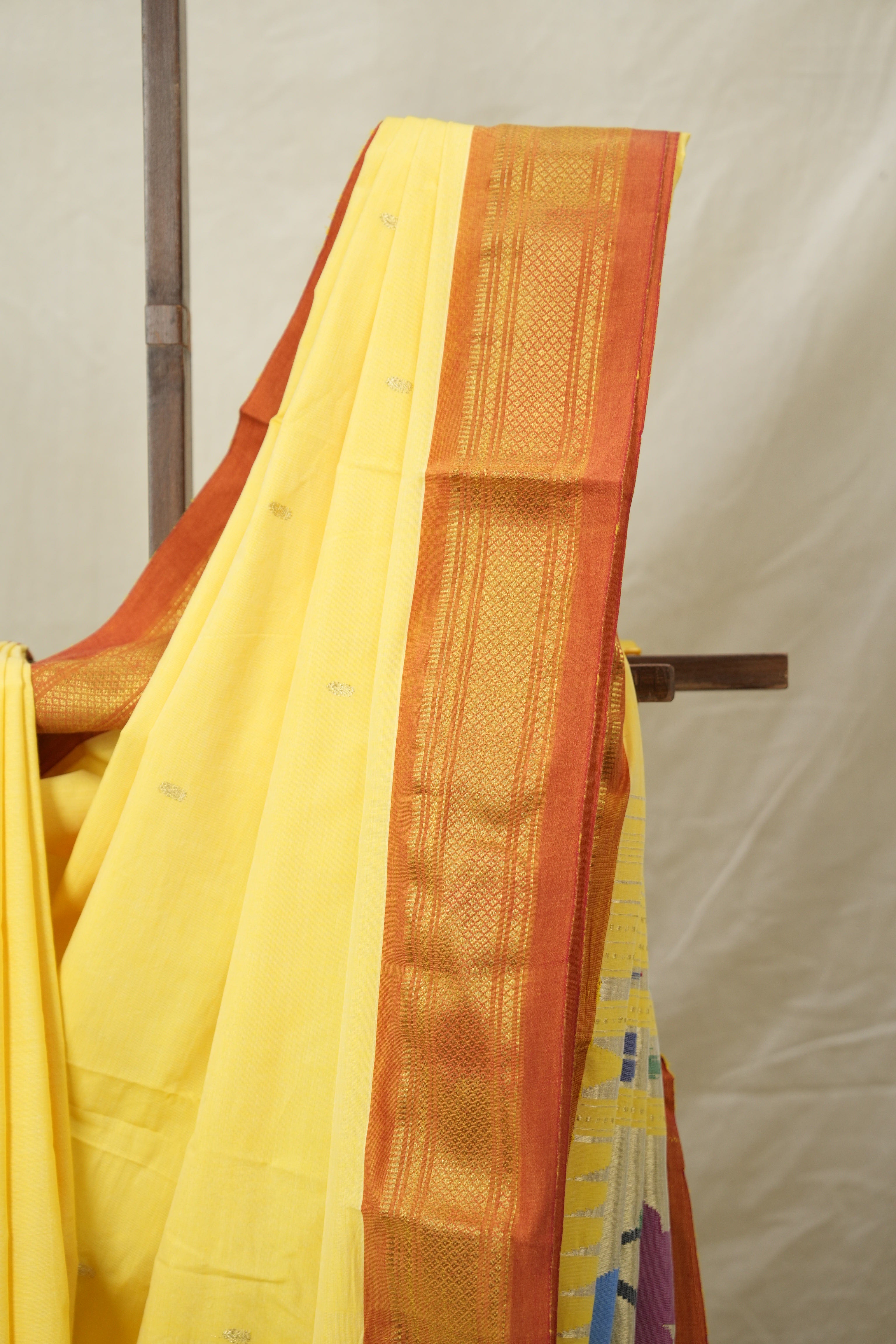 Yellow Paithani Saree - SRYCPS706