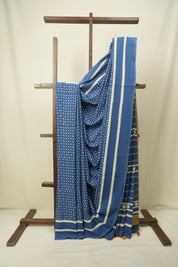 Blue HBP Cotton Saree - SRBCS3564