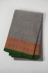 Grey Kanchi Cotton Saree - SRGKCS1291