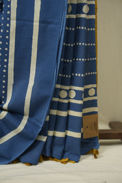 Blue HBP Cotton Saree - SRBCS3564