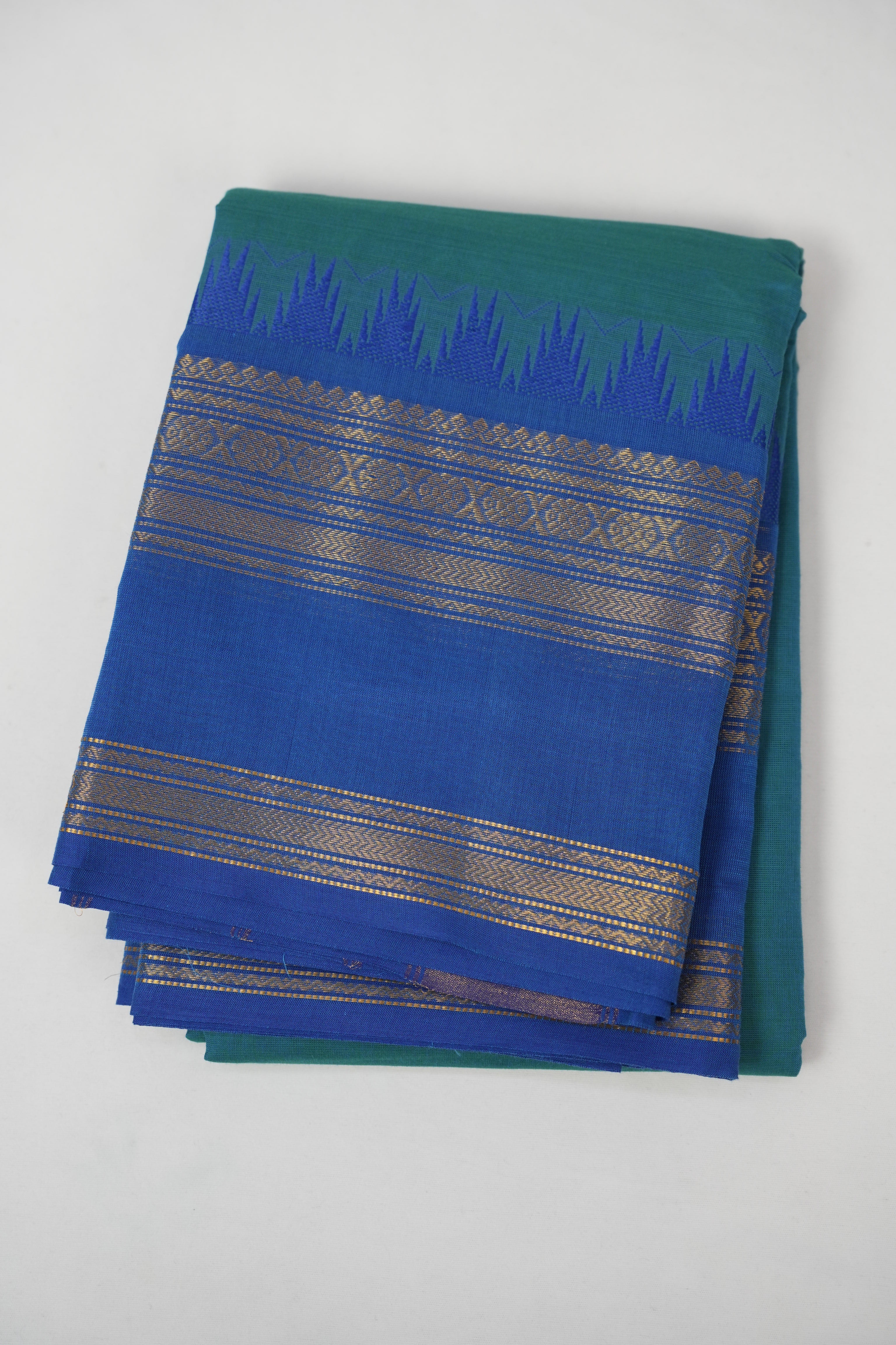 Blue Kanchi Cotton Saree - SRBKCS1319