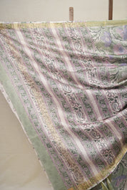 Mint Green HBP Cotton Silk Saree With Maheshwari Border - SRMGCSS1358