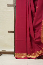 Brick Red Cotton Paithani Saree - SRBRCPS697