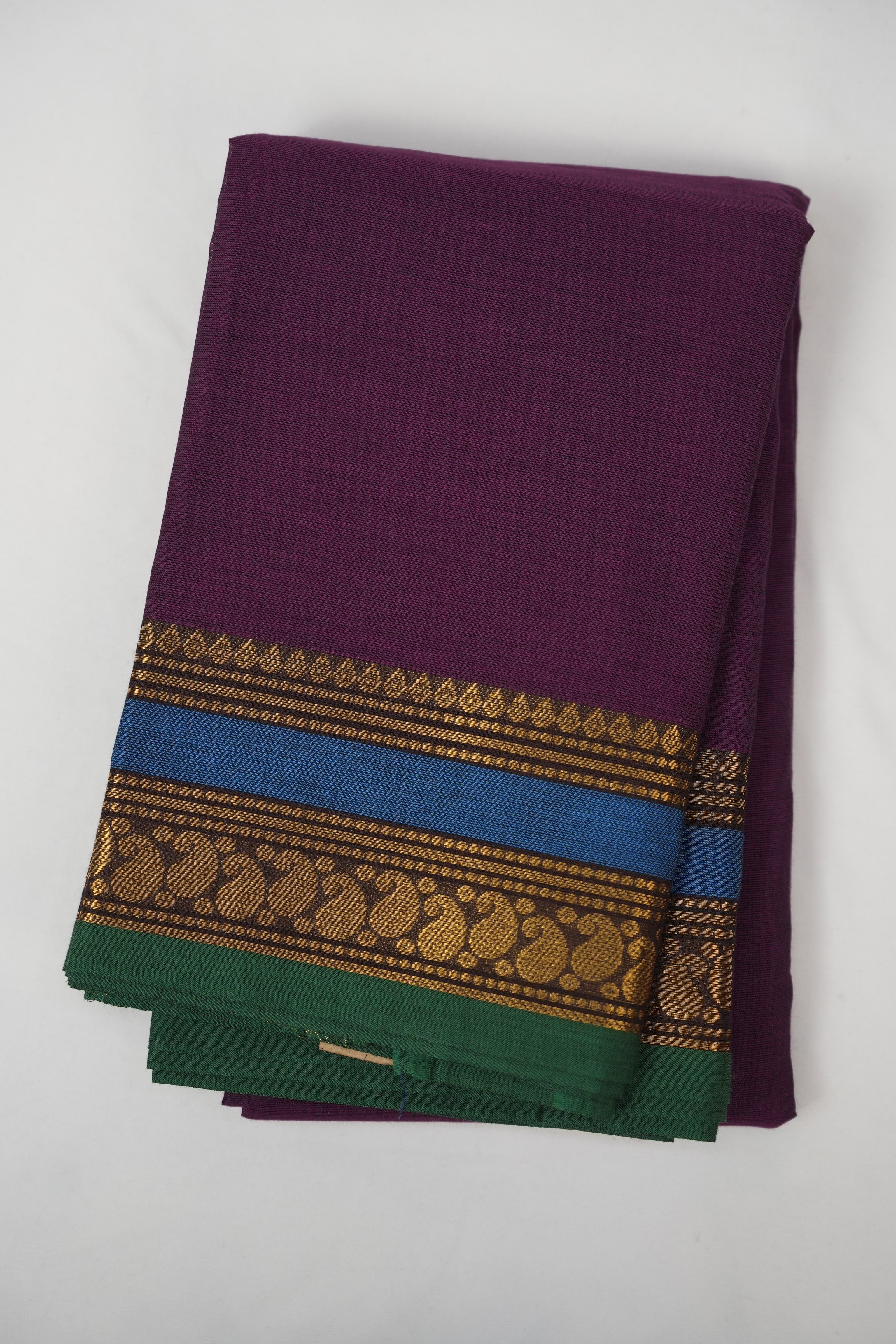 Plum Kanchi Cotton Saree - SRPKCS1296