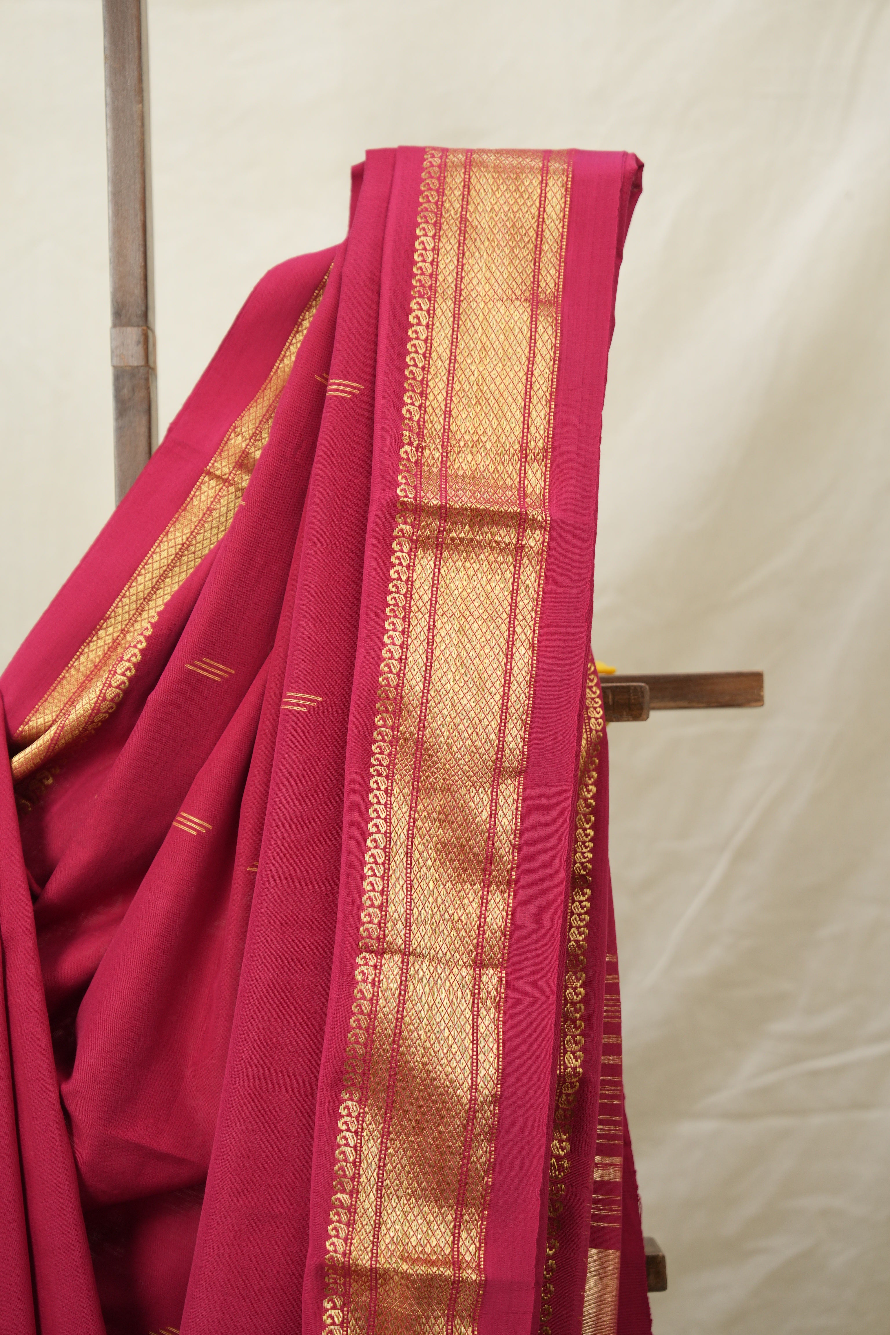 Brick Red Cotton Paithani Saree - SRBRCPS697