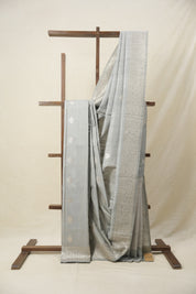 Grey Banarasi Silk Saree - SRGBSS827
