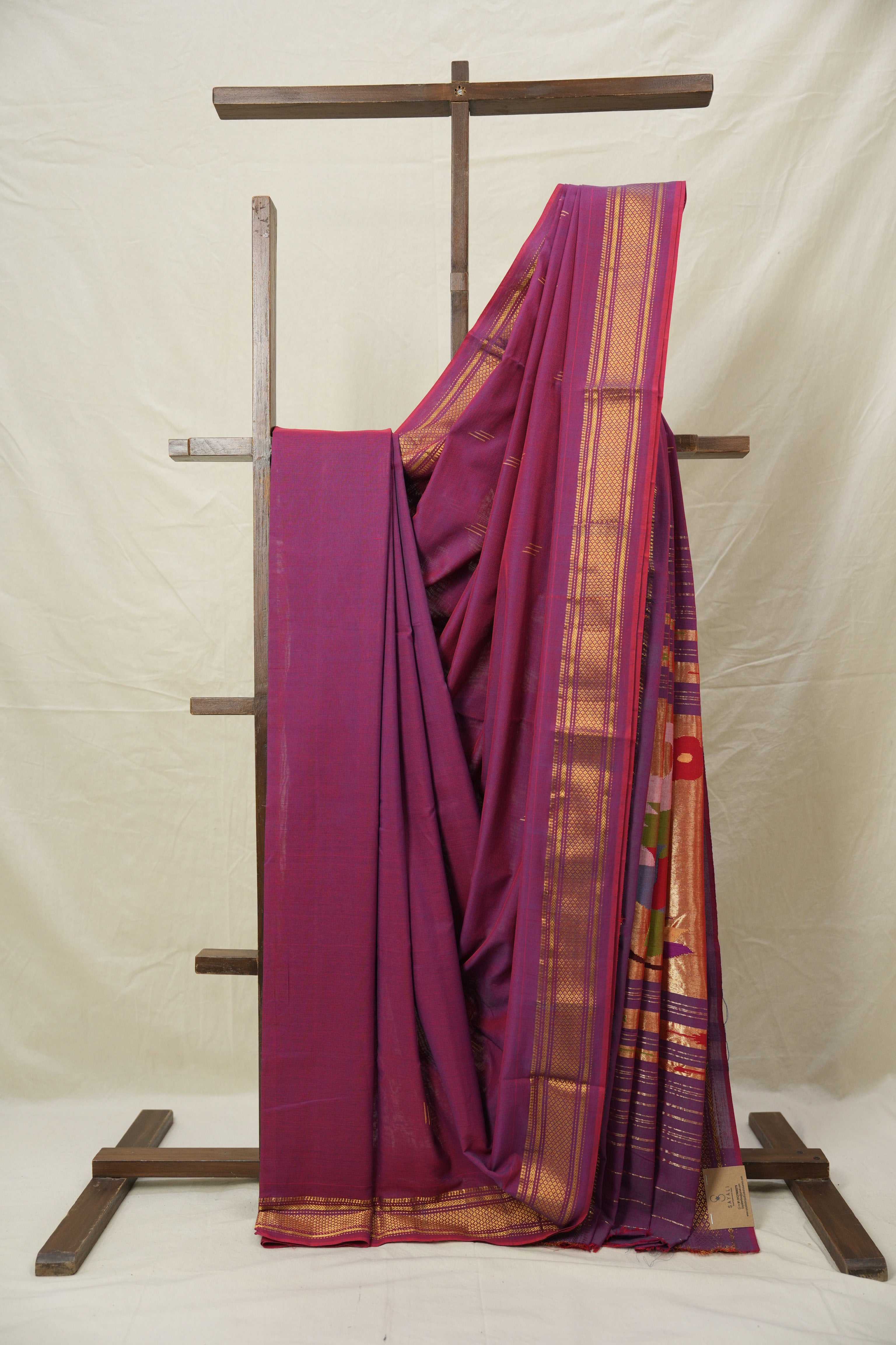 Two Tone Purple Paithani Saree - SRTTPCPS711