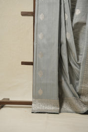 Grey Banarasi Silk Saree - SRGBSS827