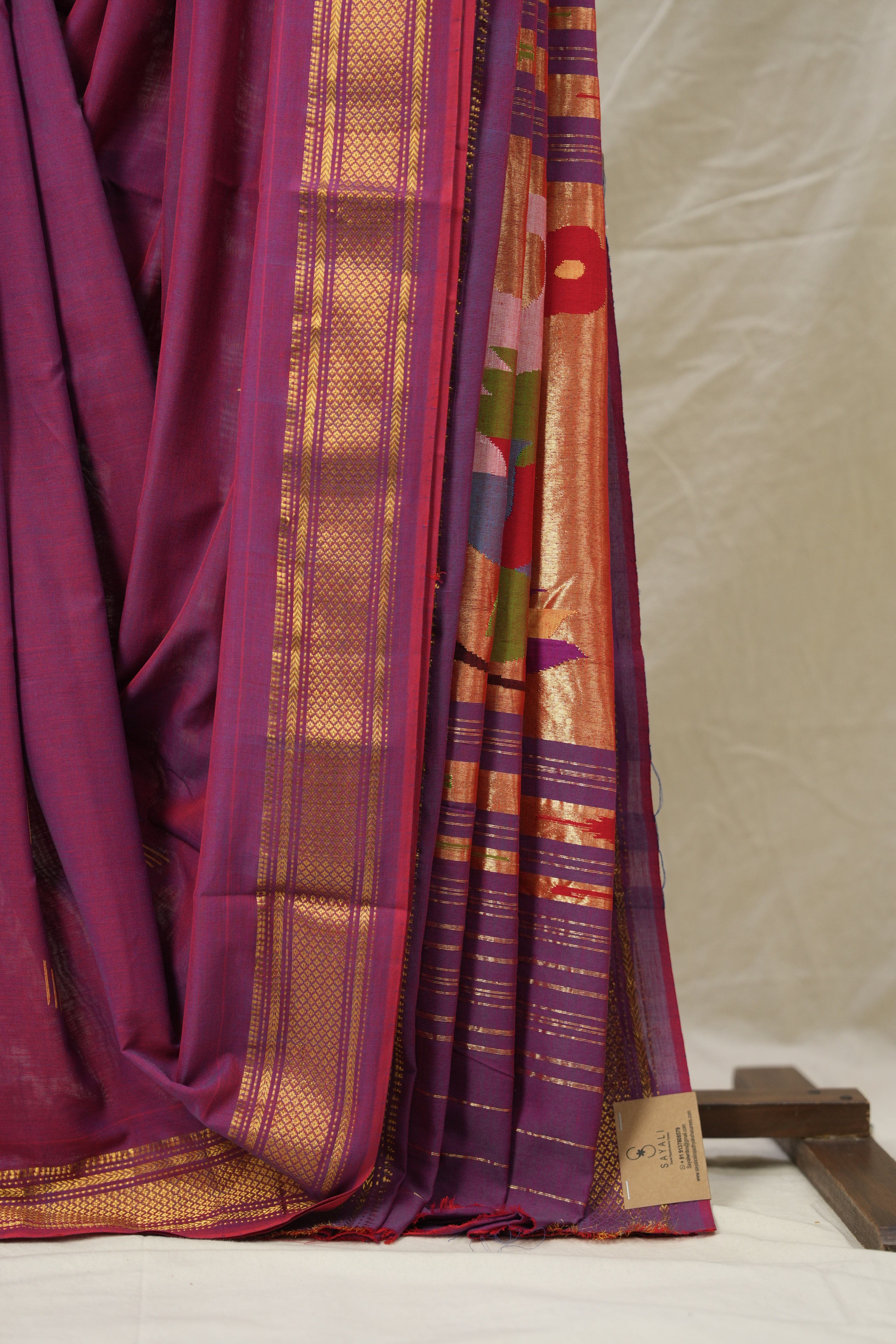 Two Tone Purple Paithani Saree - SRTTPCPS711