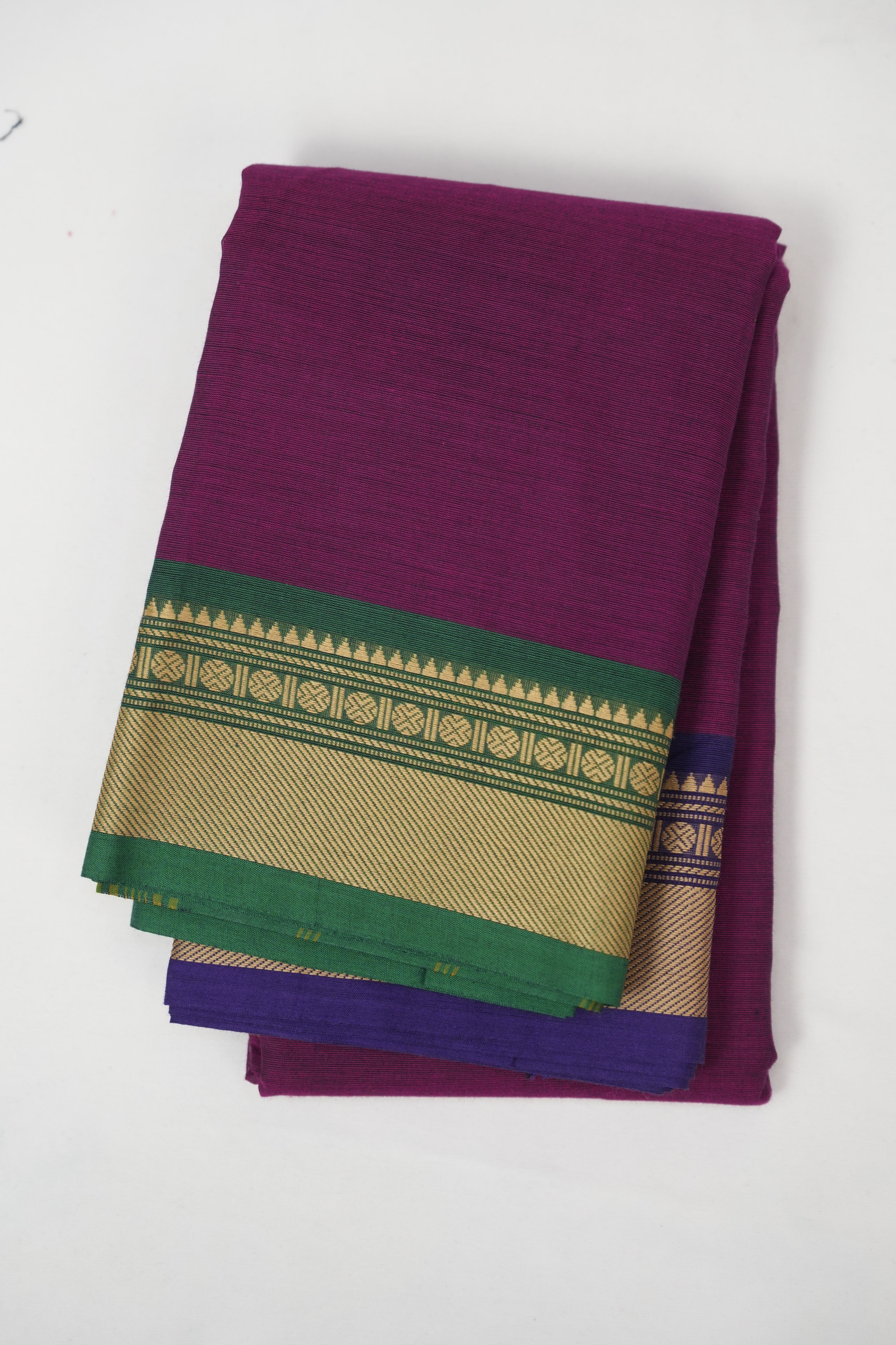 Magenta Kanchi Cotton Saree - SRMKCS1289