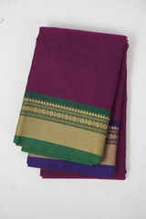 Magenta Kanchi Cotton Saree - SRMKCS1289