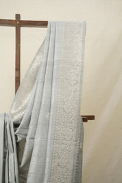 Grey Banarasi Silk Saree - SRGBSS827