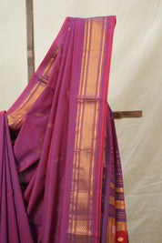 Two Tone Purple Paithani Saree - SRTTPCPS711