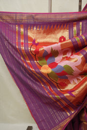 Two Tone Purple Paithani Saree - SRTTPCPS711