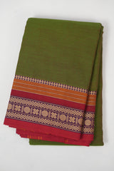 Two Tone Green Kanchi Cotton Saree - SRTTGKCS1287