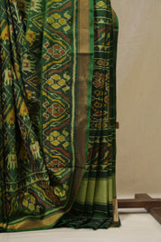 Green Rajkot Patola Silk Saree - SRGRPSS596