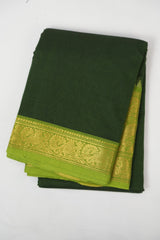 Green Kanchi Cotton Saree - SRGKCS1322