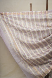 White HBP Cotton Silk Saree With Maheshwari Border - SRWCSS1303