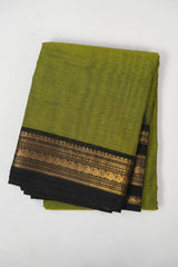Green Kanchi Cotton Saree - SRGKCS1310
