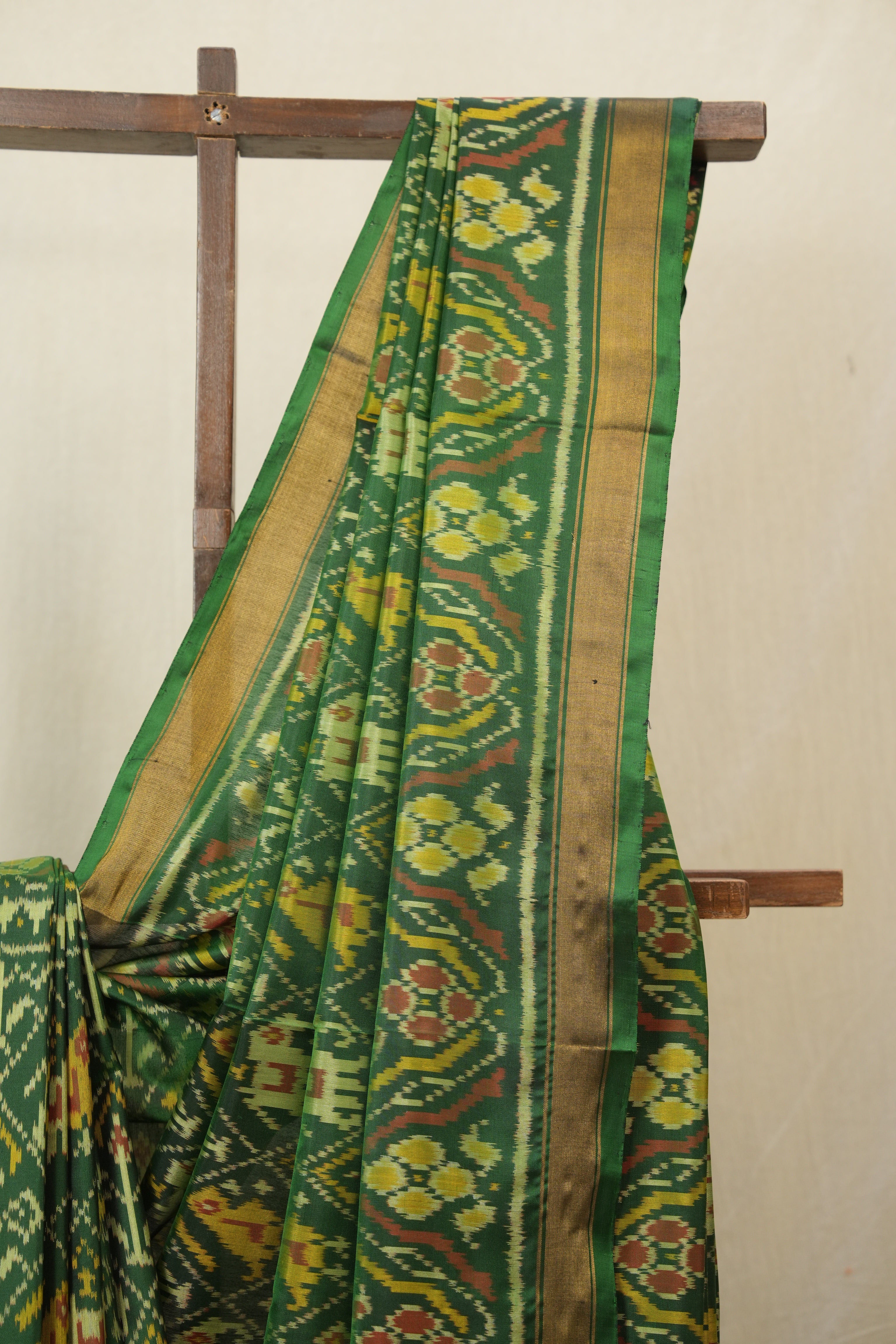 Green Rajkot Patola Silk Saree - SRGRPSS596