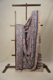 Cream HBP Cotton Silk Saree With Maheshwari Border - SRCCSS1304