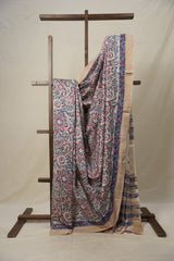 Cream HBP Cotton Silk Saree With Maheshwari Border - SRCCSS1304