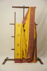 Yellow Tussar Banarasi Silk Saree - SRYBSS819