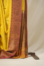 Yellow Tussar Banarasi Silk Saree - SRYBSS819