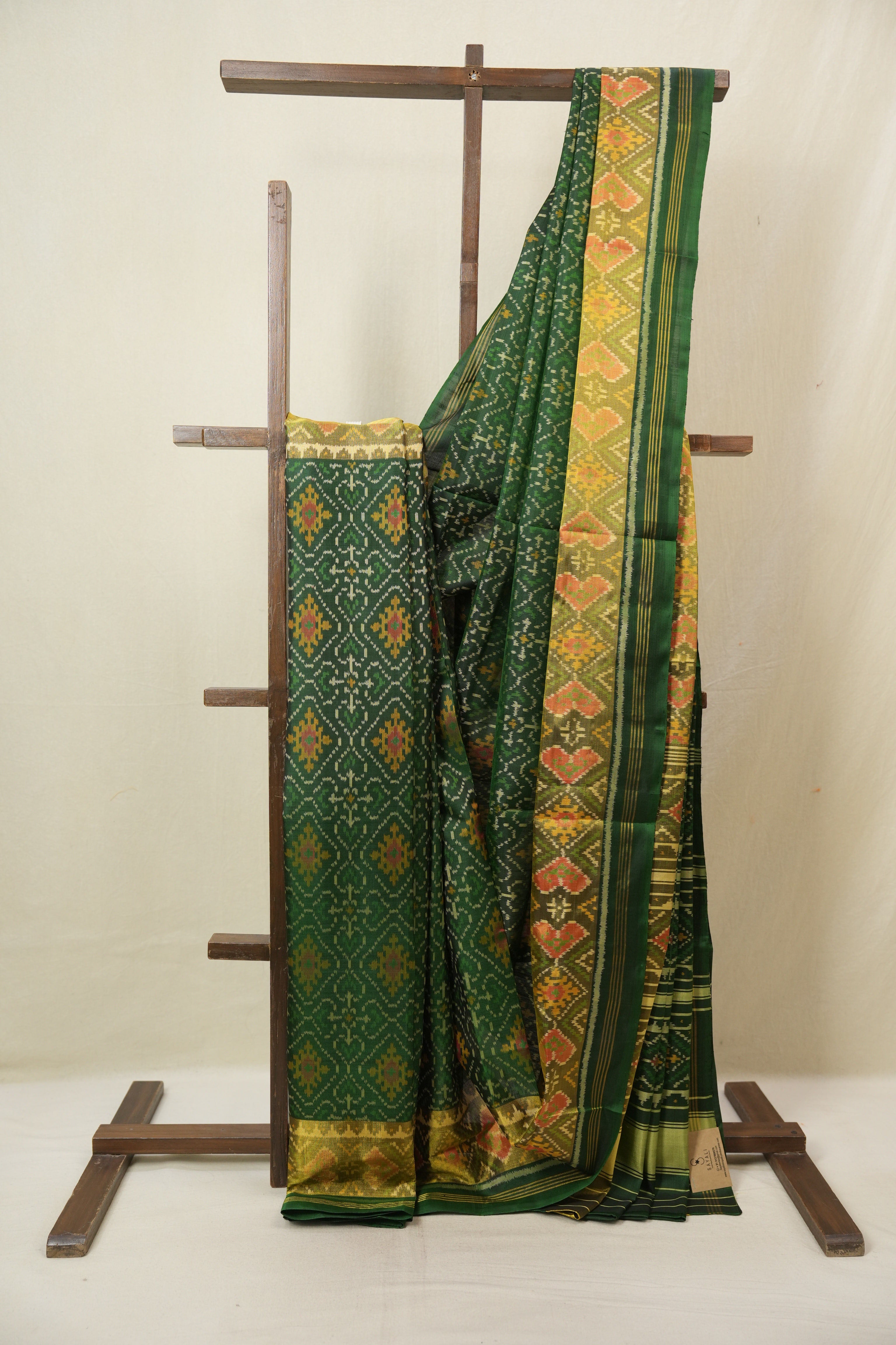 Green Rajkot Patola Silk Saree - SRGRPSS597