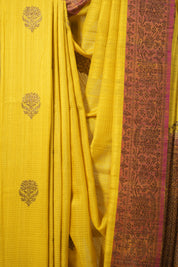 Yellow Tussar Banarasi Silk Saree - SRYBSS819