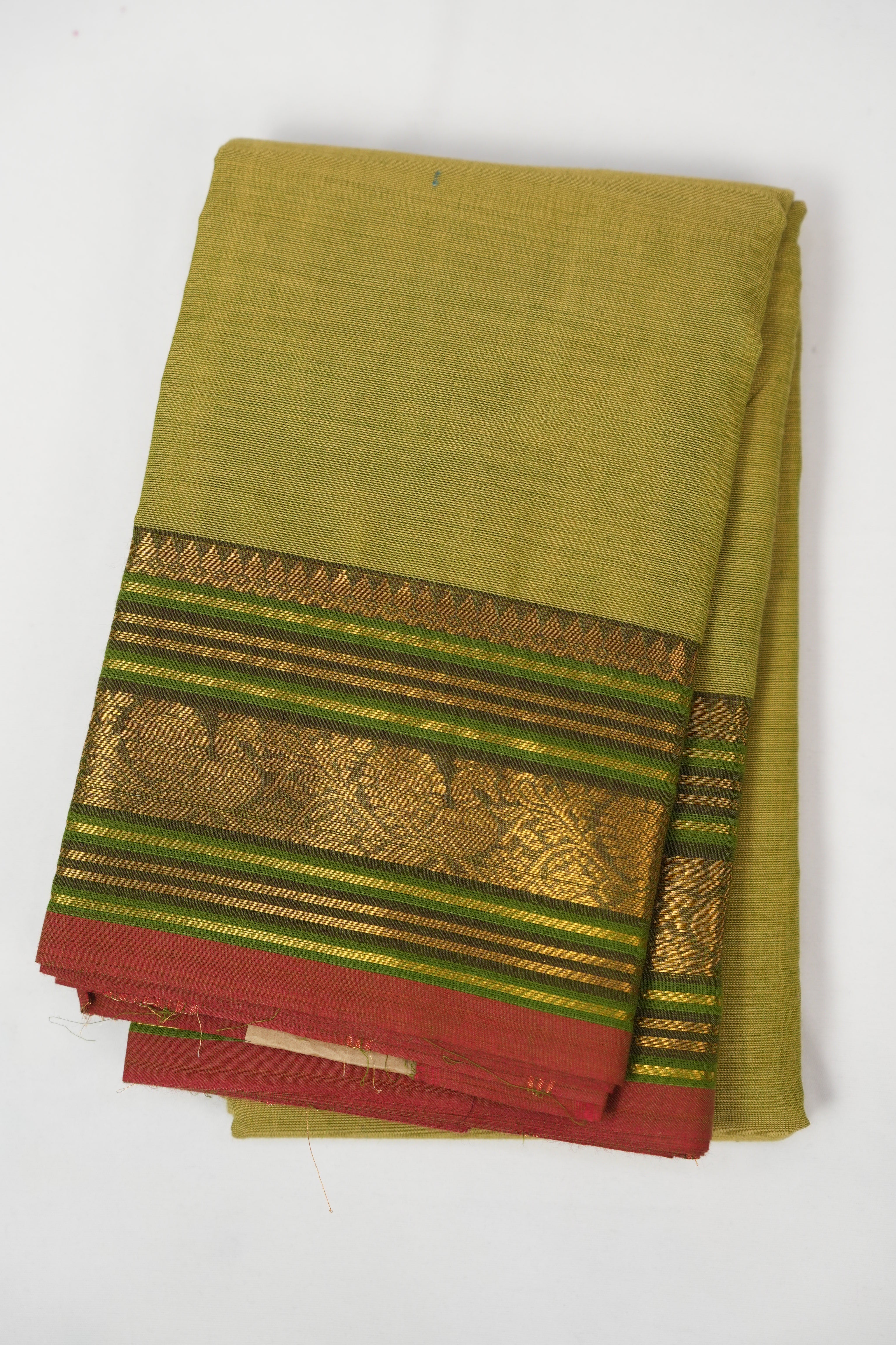 Light Green Kanchi Cotton Saree - SRLGKCS1293