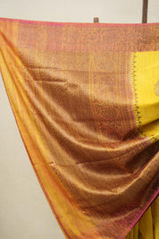 Yellow Tussar Banarasi Silk Saree - SRYBSS819