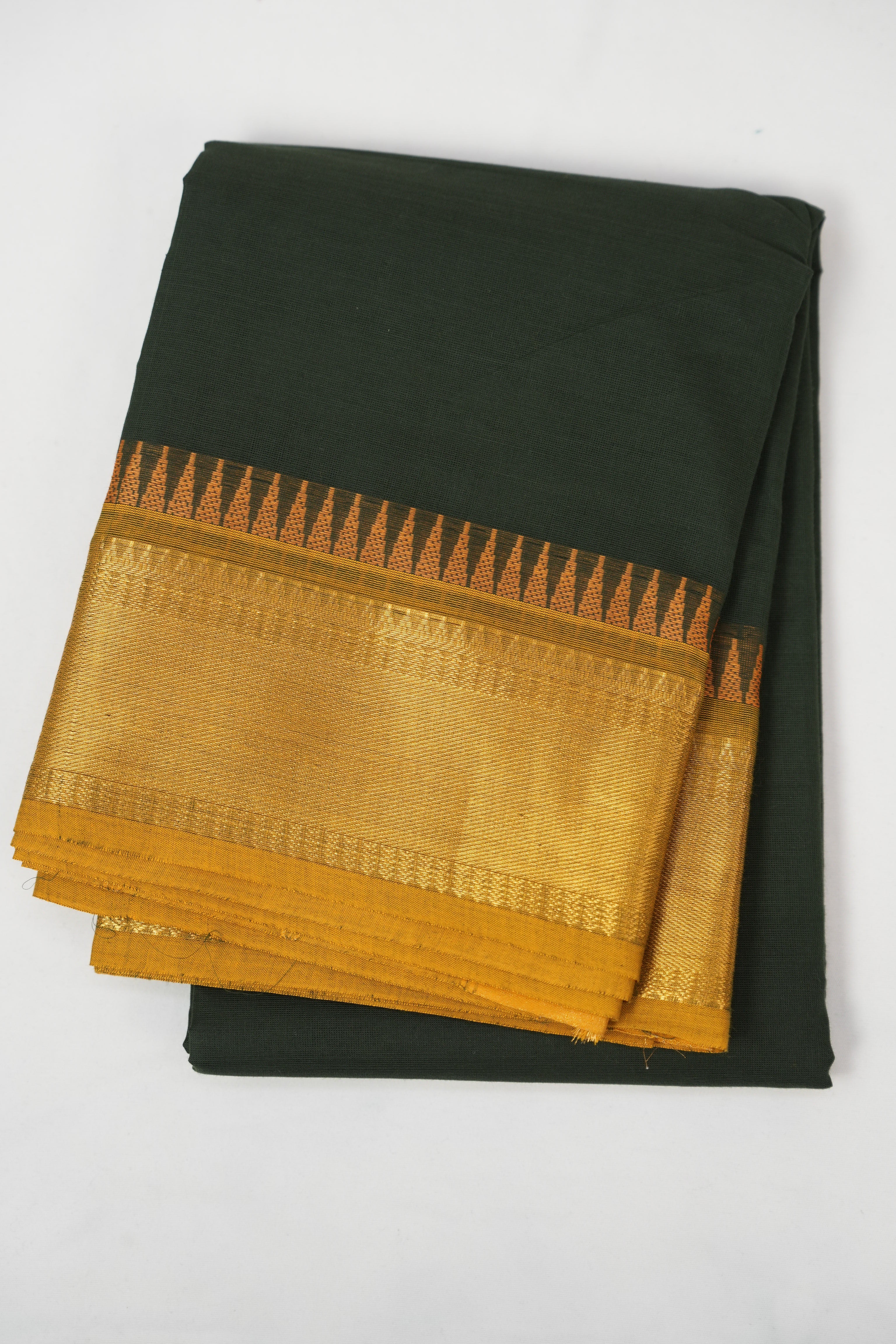 Green Kanchi Cotton Saree - SRGKCS1317