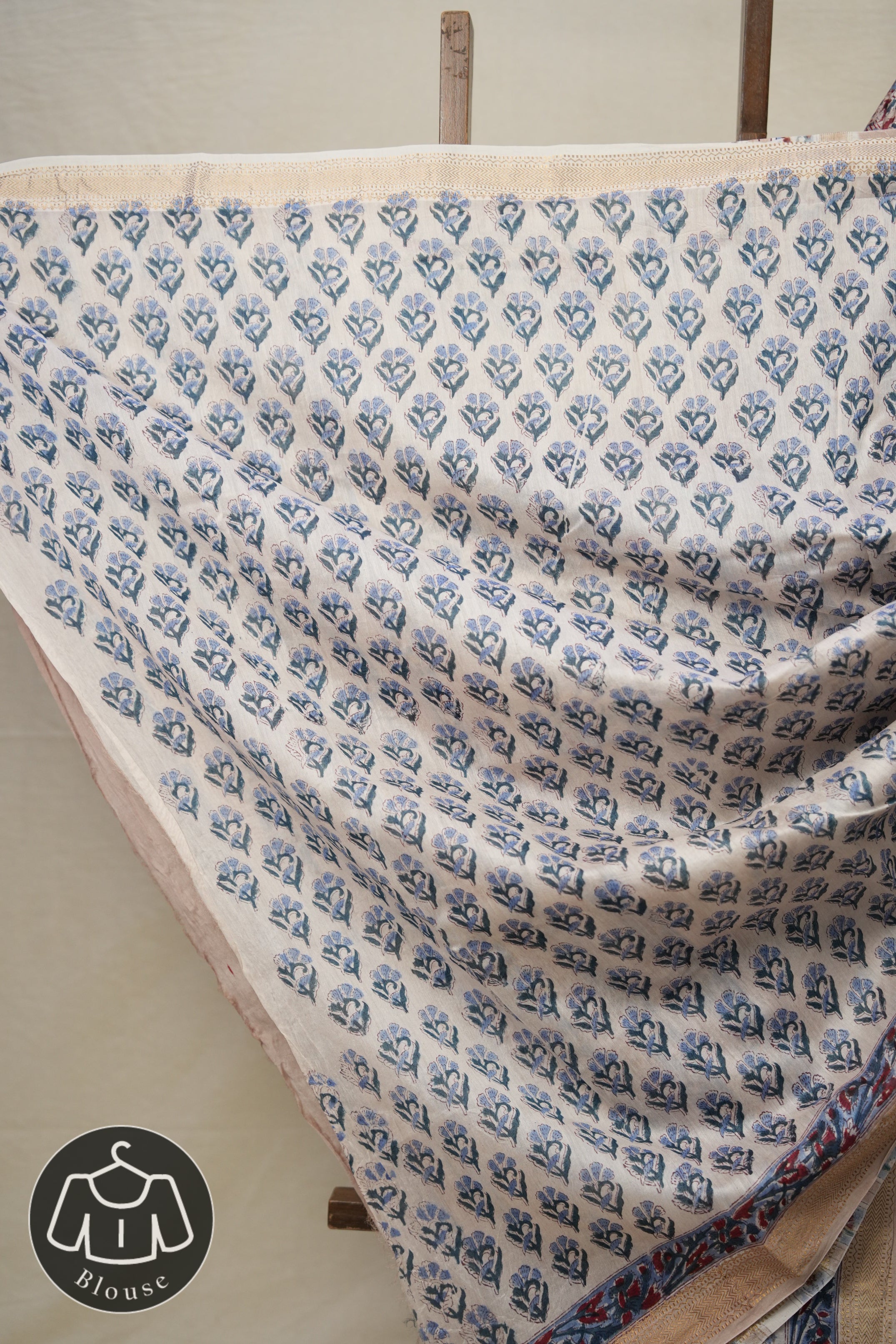 Cream HBP Cotton Silk Saree With Maheshwari Border - SRCCSS1304