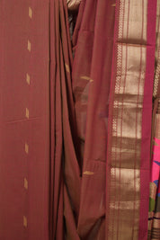 Two Tone Maroon Paithani Saree - SRTTMCPS708