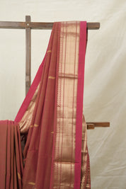 Two Tone Maroon Paithani Saree - SRTTMCPS708