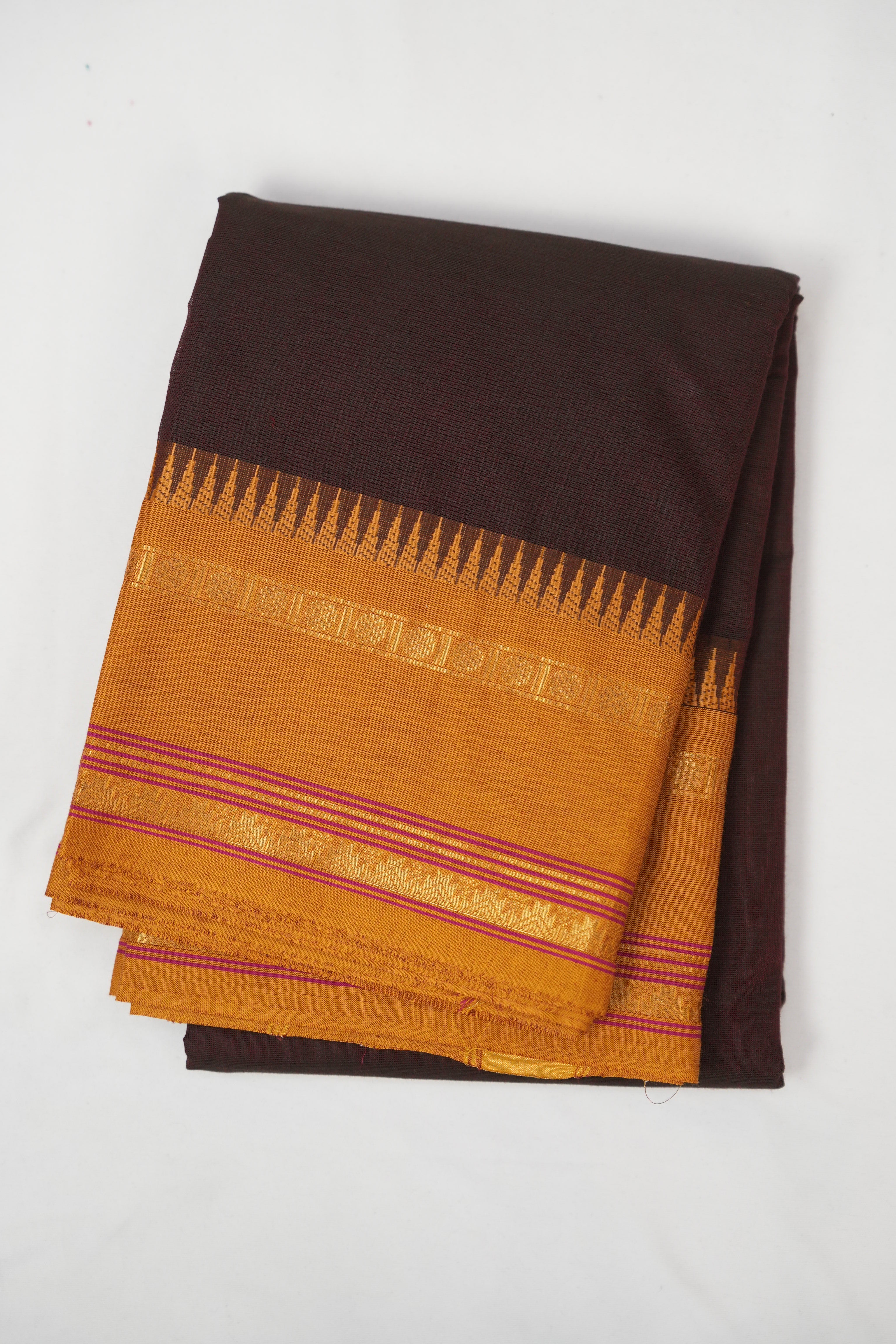 Maroon Kanchi Cotton Saree - SRMKCS1311