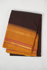 Maroon Kanchi Cotton Saree - SRMKCS1311
