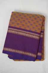 Light Orange Kanchi Cotton Saree - SRLOKCS1341