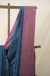 Blue Tussar Banarasi Silk Saree - SRBBSS818