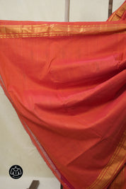 Brick Orange Cotton Paithani Saree - SRBOCPS699
