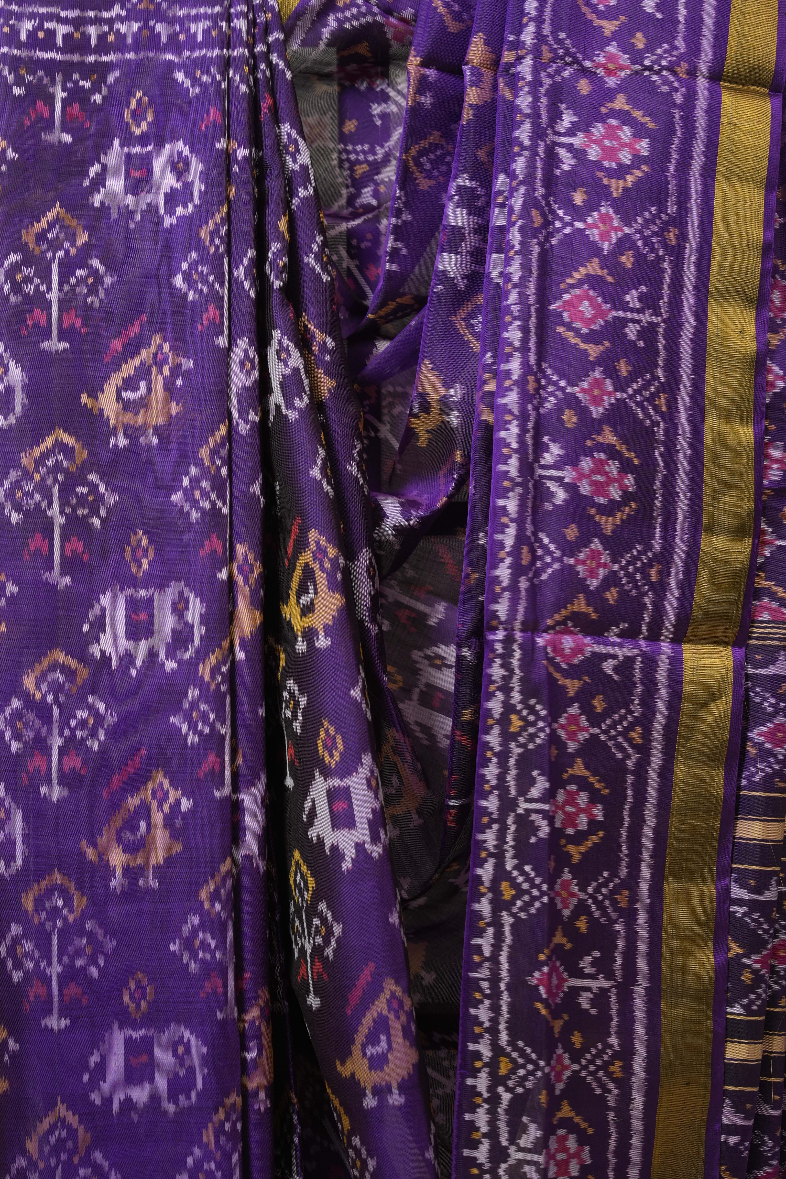 Purple Rajkot Patola Silk Saree - SRPRPSS599