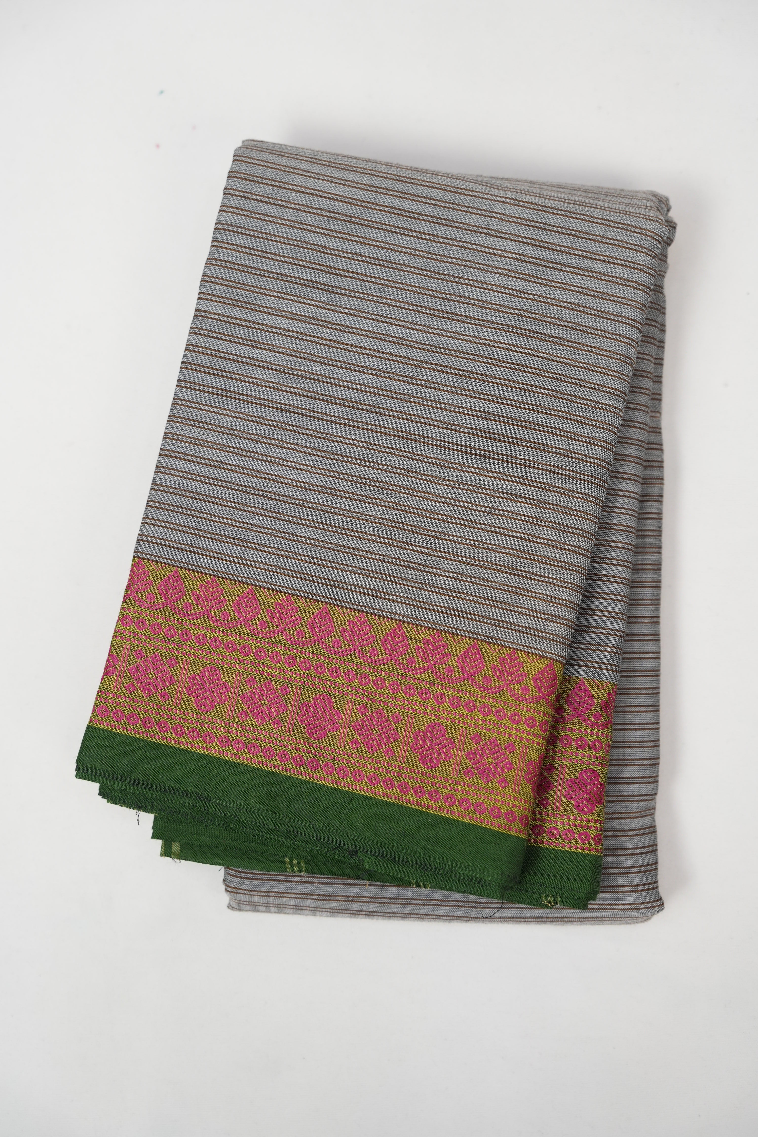 Grey Kanchi Cotton Saree - SRGKCS1307