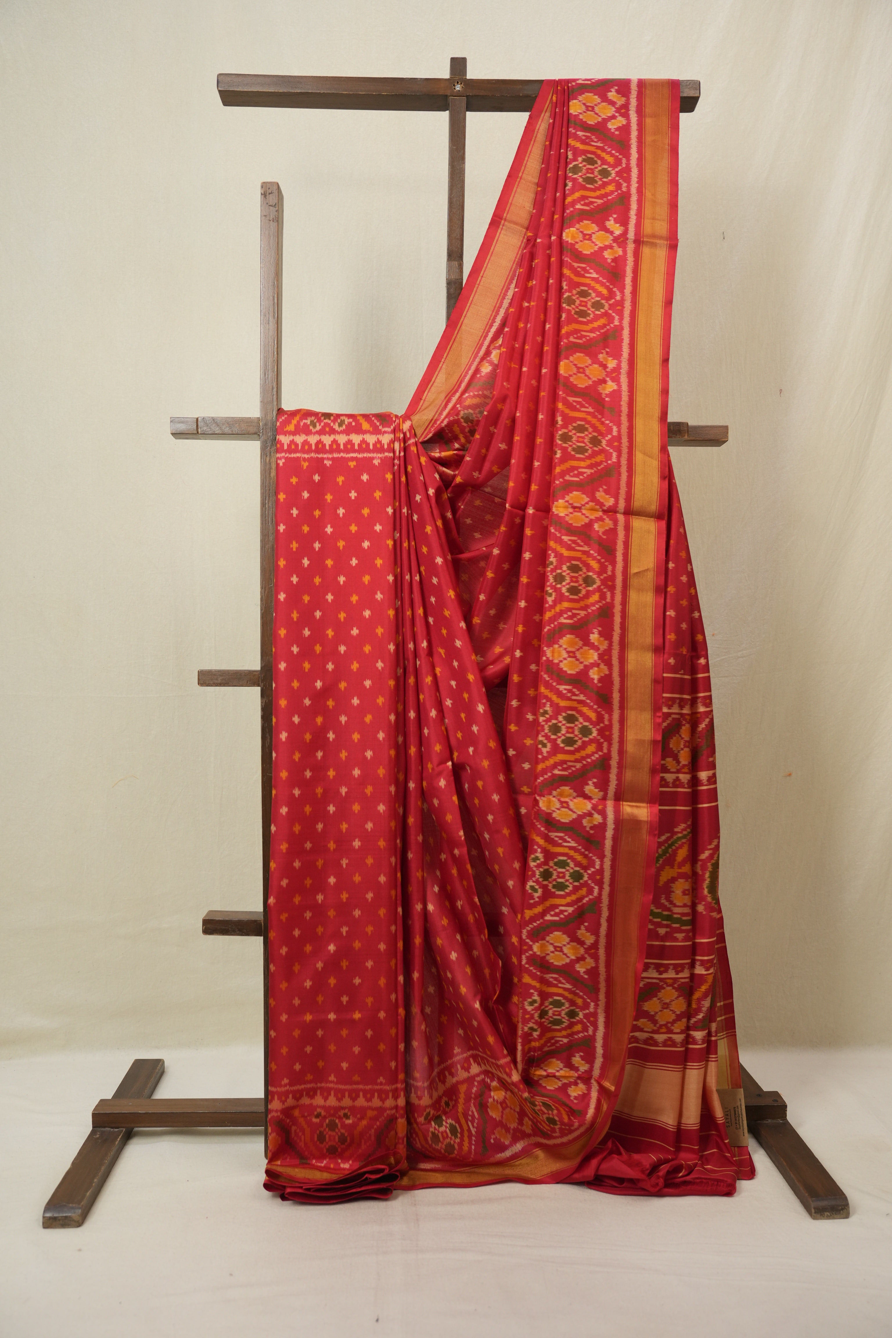 Red Rajkot Patola Silk Saree - SRRRPSS601