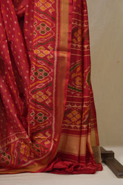 Red Rajkot Patola Silk Saree - SRRRPSS601