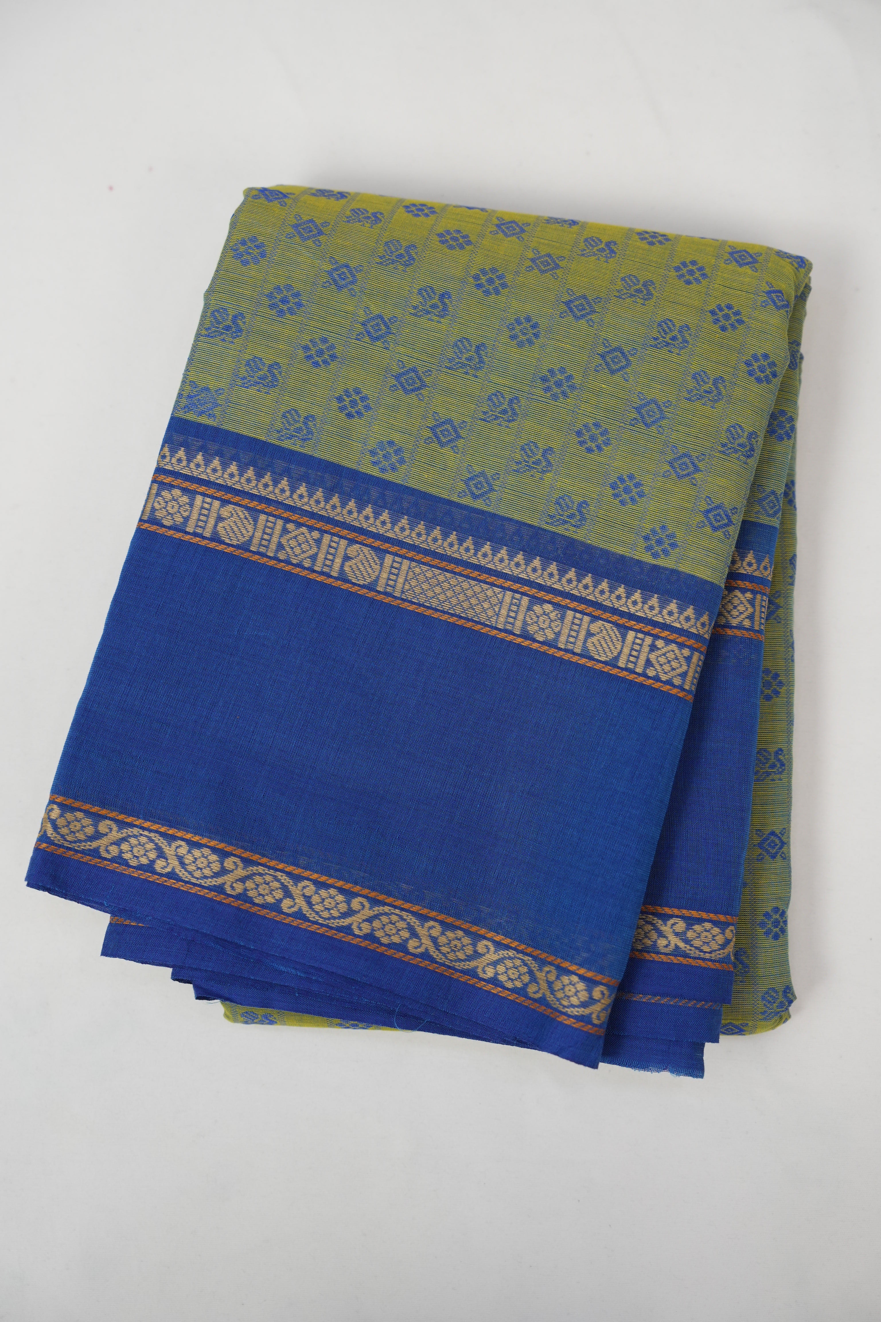 Green Kanchi Cotton Saree - SRGKCS1335