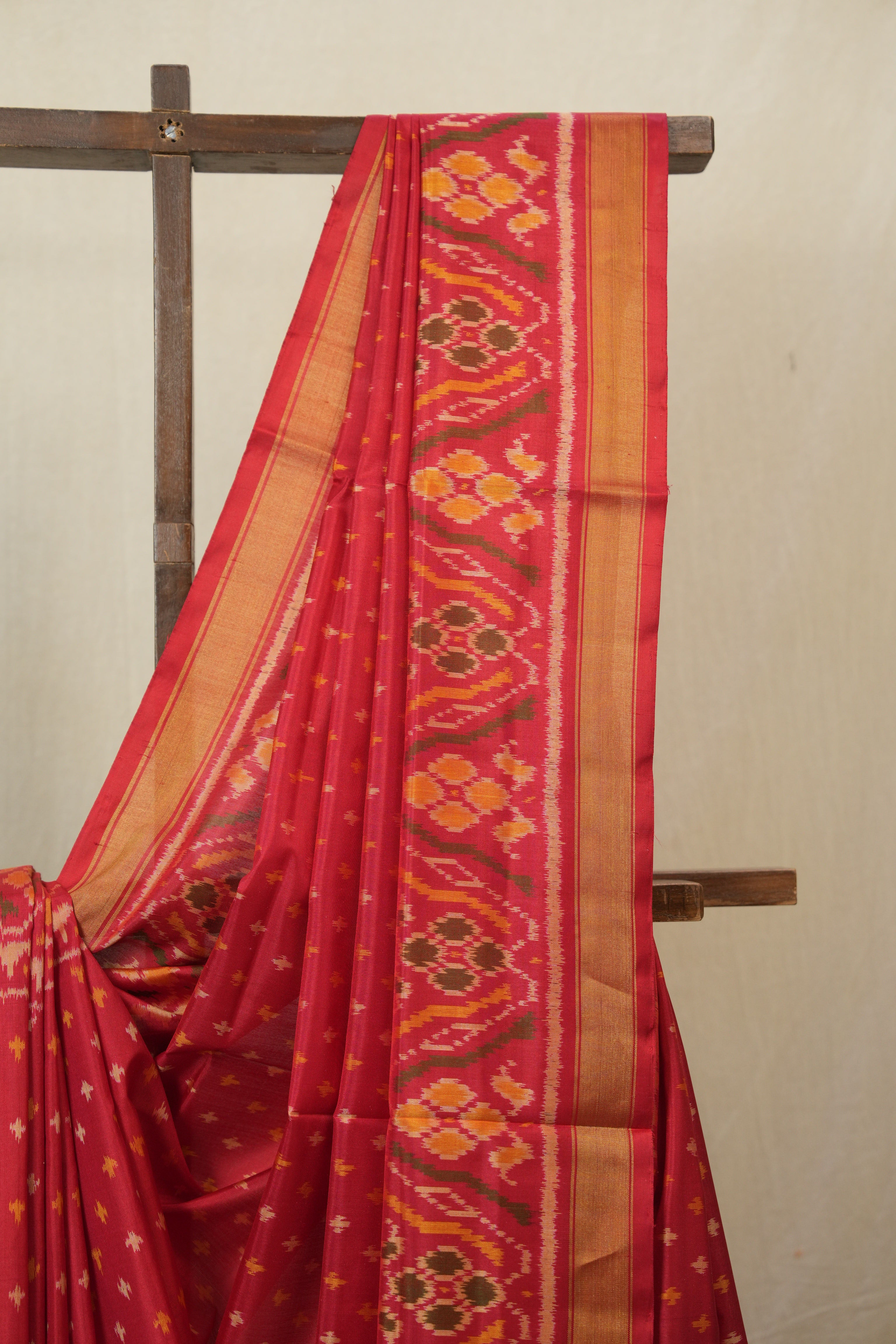 Red Rajkot Patola Silk Saree - SRRRPSS601