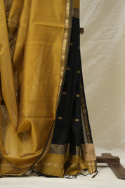 Metallic Gold Maheshwari Saree - SRMGMS988