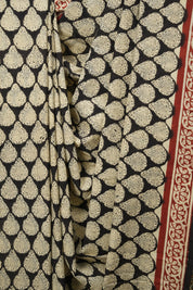 Black HBP Cotton Saree - SRBCS3634